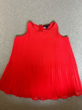 Zac & Rachel Bright Coral Pleated lined tank top sizes